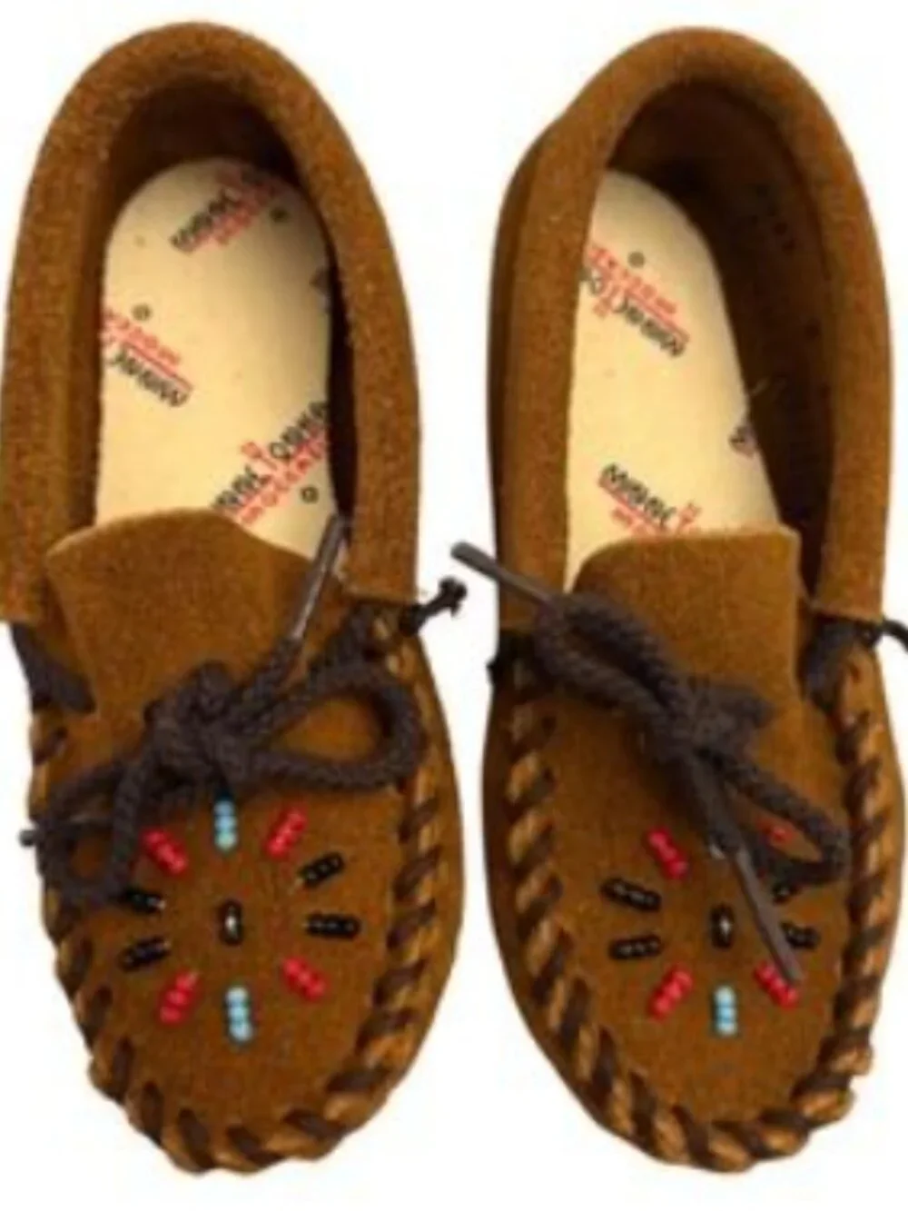 Minnetonka Kids' Beaded Suede Moccasins, Size: Toddler